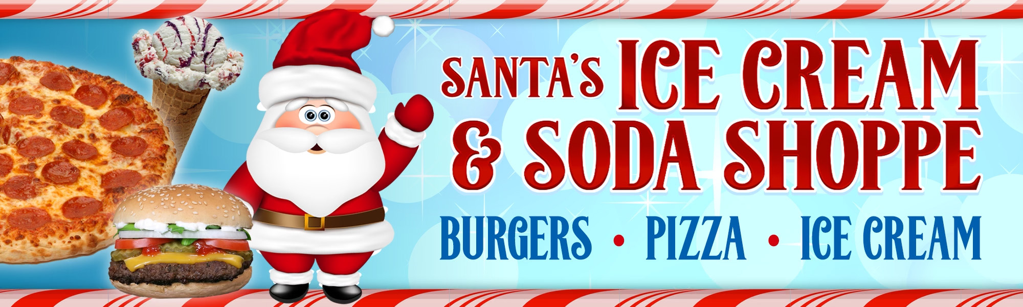 Santa's Ice Cream & Soda Header
